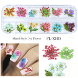 3D Dried Flower Theme | Nail Art Decals